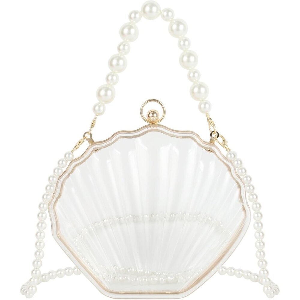 Women Seashell Clutch Acrylic Crossbody Evening Bag Top-Handle Gift